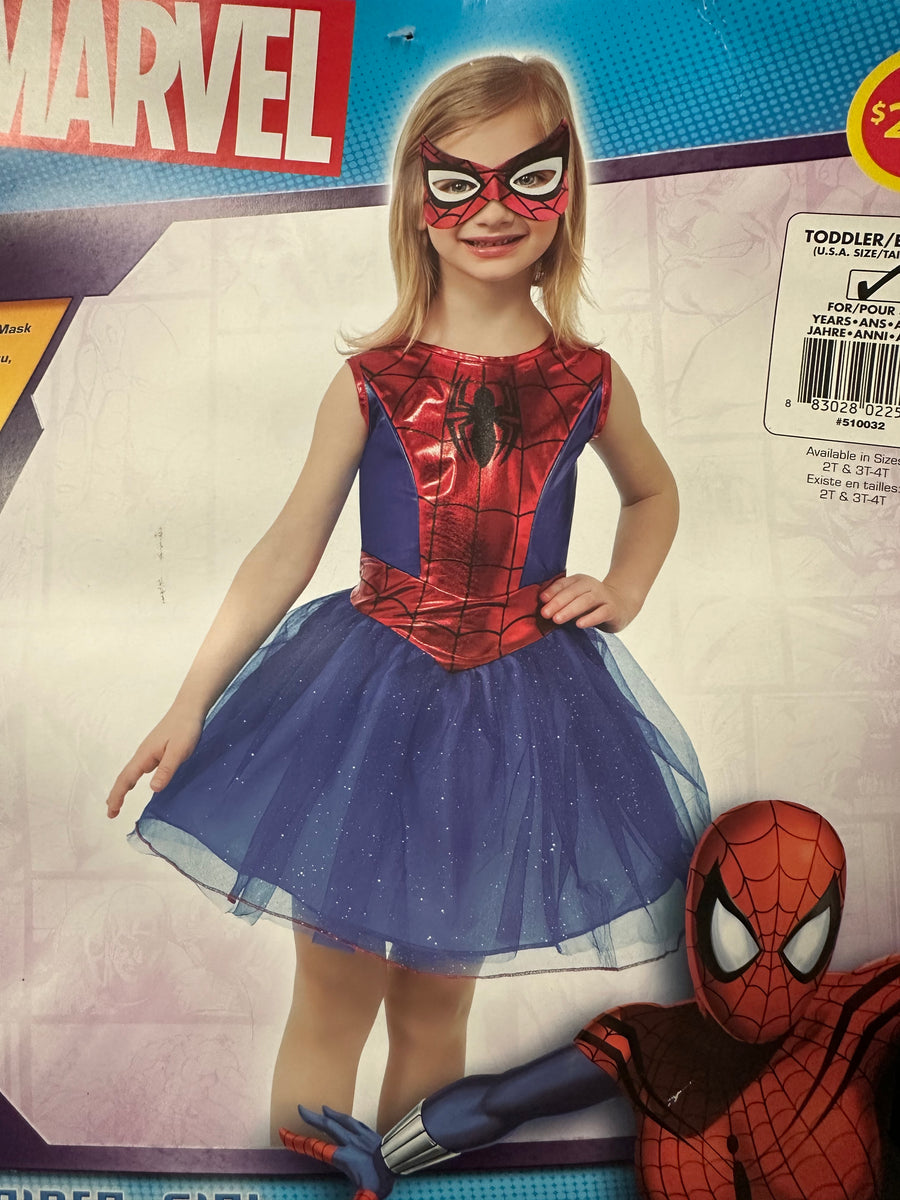 ATOSA Spider Woman Kostüm Für Kinder 3-4 Jahre – Inkl. Kleid & Kragen, 100% Polyester, Mit Tragetasche