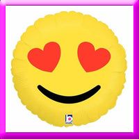 18" Emoji Balloon - Heart Eyes