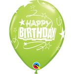 Rainbow assorted Happy Birthday Loops 11" Latex Balloon