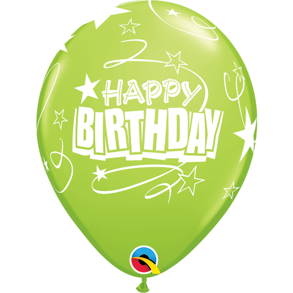 Rainbow assorted Happy Birthday Loops 11" Latex Balloon