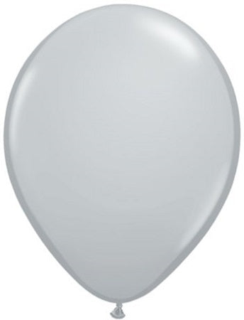 Grey 11” latex balloon