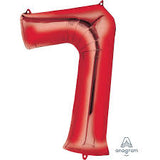 Anagram Red Number Balloon 34“
