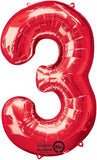 Anagram Red Number Balloon 34“