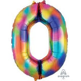 Anagram Number Balloon- RAINBOW SPLASH 34"