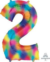 Anagram Number Balloon- RAINBOW SPLASH 34"