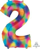 Anagram Number Balloon- RAINBOW SPLASH 34"