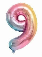 Trico Balloon NUMBER #0 RAINBOW 34" FOIL