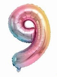 Trico Balloon NUMBER #0 RAINBOW 34" FOIL