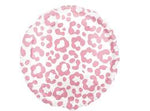 Anagram Round Foil Balloon- pink cheetah print