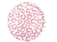 Anagram Round Foil Balloon- pink cheetah print