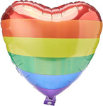Anagram 18“ Rainbow Heart Foil Balloon