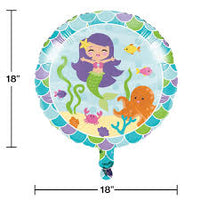 CTI Balloons 18“ round Foil Balloon- happy mermaid