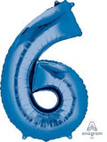 Number Balloon- blue 34”