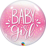 Qualatex Bubbles Balloon- Baby Girl Pink
