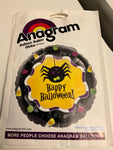 Anagram Round Foil Balloon- Happy Halloween Spider