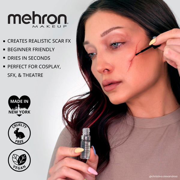 Mehron Rigid Collodion - Scarring Liquid .125oz Halloween SPecial FX