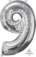 Anagram Number Balloon- silver 26“