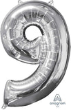 Anagram Number Balloon- silver 26“