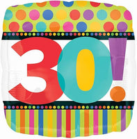Anagram Foil Balloon- 30th Birthday Balloon assorted styles 18“