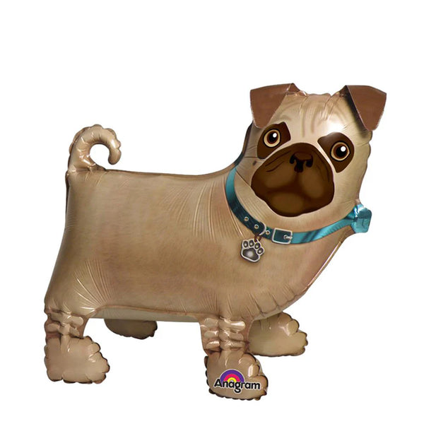 Anagram Airwalker Foil Balloon- Pug