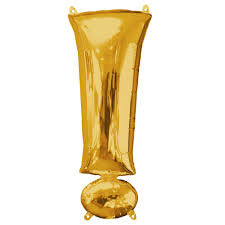 Anagram Super Shape Foil Balloon- gold Exclamation Mark 36“