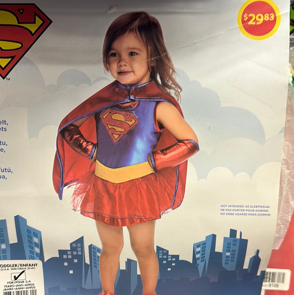 Super girl child costume toddler 2-3