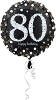 Anagram Round Foil balloon- Sparkling Birthday 80 Holographic 18“