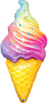 Qualatex 45“ Rainbow Ice Cream Cone Foil Balloon