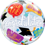 Qualatex Bubbles Balloon- Grad Congratulations