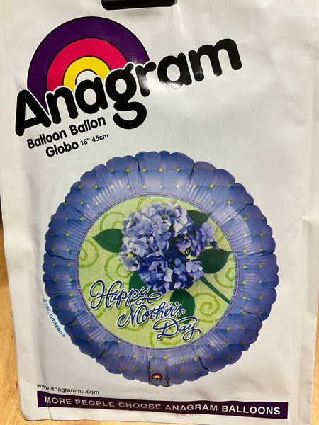 Anagram Round Foil Balloon- Hydrangea Mother‘s Day