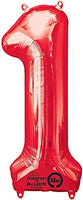 Anagram Red Number Balloon 34“