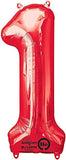 Anagram Red Number Balloon 34“