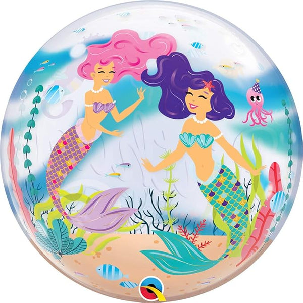 Qualatex Bubbles Balloon- Mermaid Happy Birthday