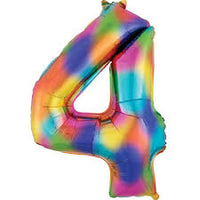 Anagram Number Balloon- RAINBOW SPLASH 34"