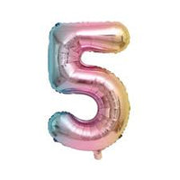 Trico Balloon NUMBER #0 RAINBOW 34" FOIL