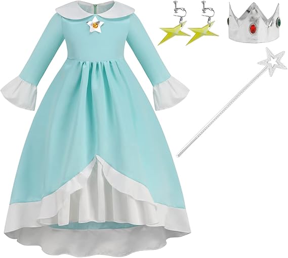 Princess Peach Costume,Peach Daisy Rosalina Dress Child Small Dotsy's Entertainment Co. Princess Peach Costume,Peach Daisy Rosalina Dress Child Small Dotsy's Entertainment Co.