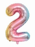 Trico Balloon NUMBER #0 RAINBOW 34" FOIL