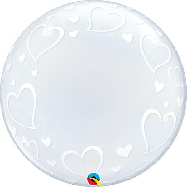 Qualatex Deco Bubble- Stylish Hearts