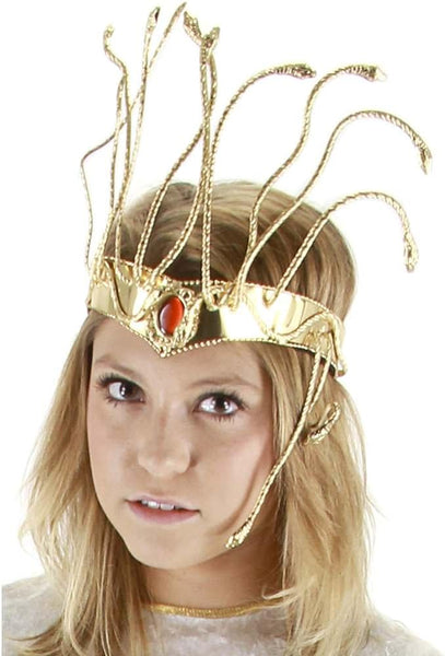 elope Medusa Crown, Gold, One Size  snakes cleopatra eygptian