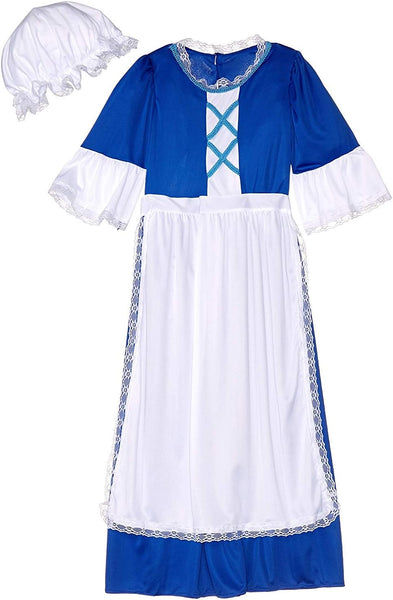 Colonial Girl Costume Child Large 12-14