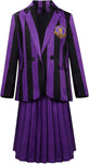 Kid Wednesday Addams Purple School Uniform Halloween Christmas Cosplay Adams Costume for Child