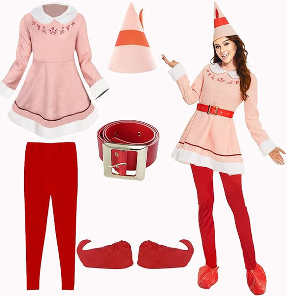 Adult large Womens Elf Costume jovie elf costume Dress,Womens Elf