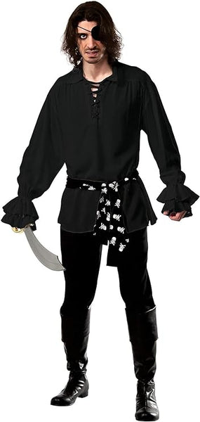 Pirate Shirt (adult) black puffy shirt