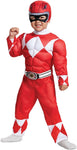 Ranger Toddler Muscle Child Costume, Red, Medium/(3T-4T)