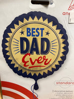 Best Dad Ever Foil Balloon 17“