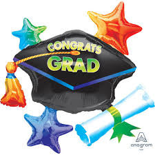 Anagram 31“ Supershape Foil Balloon- Stars Cluster Cap Graduation