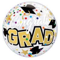 Qualatex Bubble Balloon- Congrats Grad Confetti