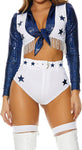 Cheerleader Costume Blue and white medium/ large
