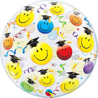 Qualatex Bubbles Balloon- Graduation Smiley