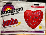 Love Script Hearts Jumbo Foil Balloon